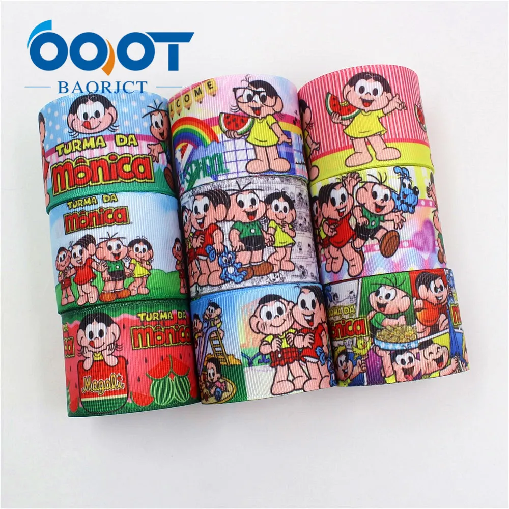 OOOT BAORJCT I-19609-1377, 38 мм 10 ярдов мультфильм термотрансферные печатные корсажные ленты, ленты ремесла, лук крышка DIY аксессуары