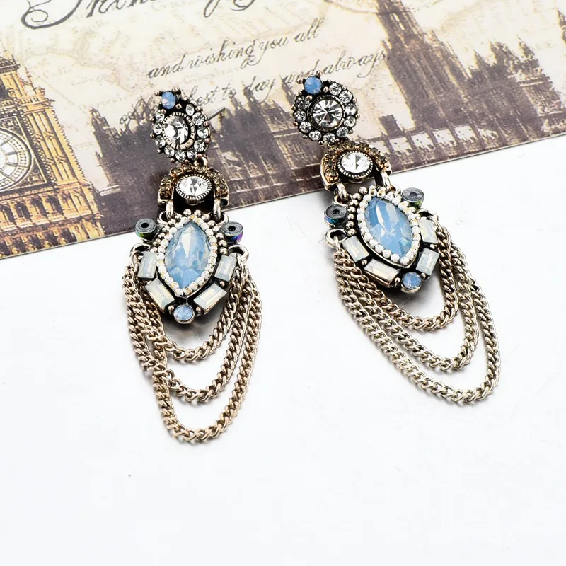 Женские Висячие серьги TOUCHEART черные висячие подвески в стиле ретро серебристого