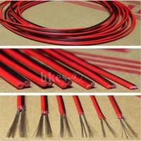 1628awg 2 core ul2468 electrical wire tinned copper insulated 2 pin wire black red wire 123510meter