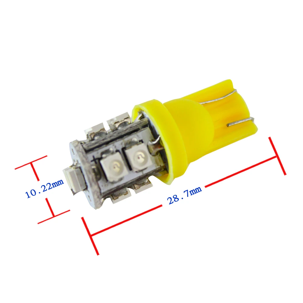 4 шт. Автомобильные светодиодные лампы T10 168 194 W5W 10 1210/3528 SMD|Сигнальная лампа| |