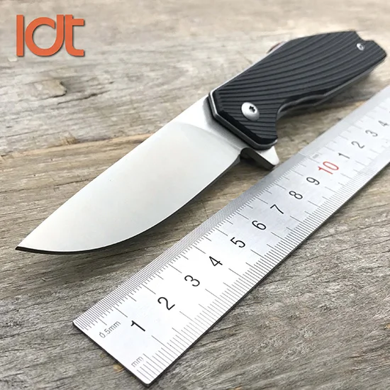Black G10 Handle LDT воздушный складной нож D2 лезвие G10 ручка охотничьи походные ножи для выживания Открытый карманный тактический военный нож EDC инструменты - Цвет: Black G10 Handle