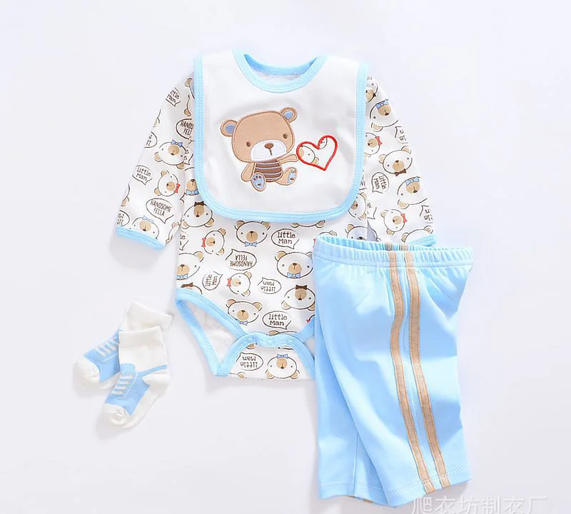 

blue bear new design sock+pants bodysuit 20-23inch baby reborn silicone babies doll clothes decorations for girls