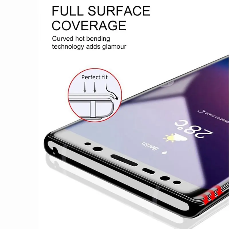 Защитное стекло 9D для samsung j4 j6 j8 j7 2018 j5 j3 2017 Передняя пленка защитный чехол j2 prime |