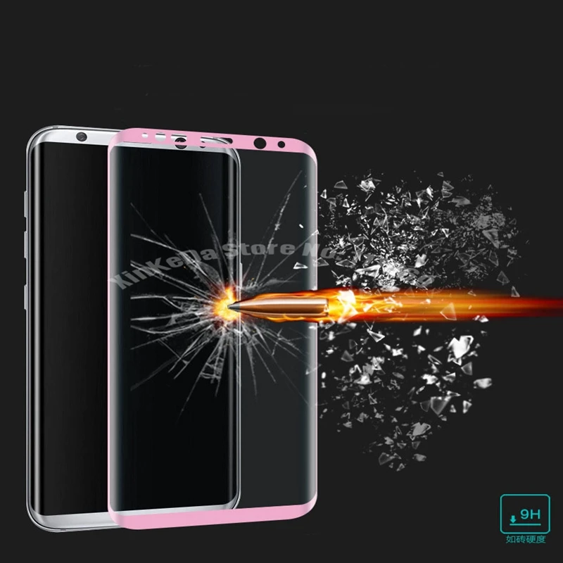 100 шт. DHL 9H 0 26 мм 3D полное покрытие закаленное стекло Защита экрана для Samsung Galaxy S8 /