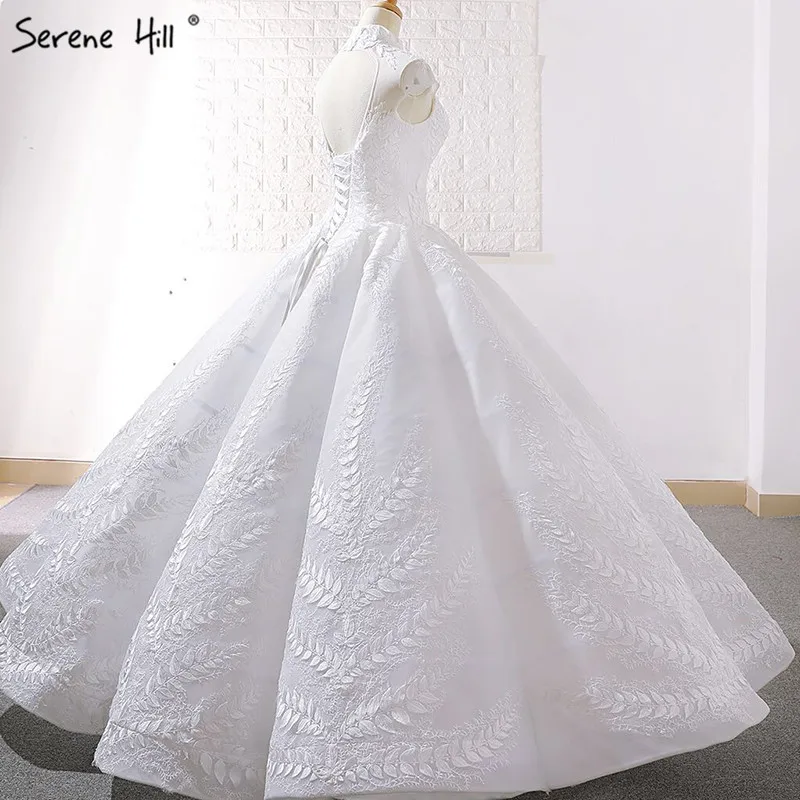 Белое свадебное платье с высоким воротником 2020 Новое винтажное