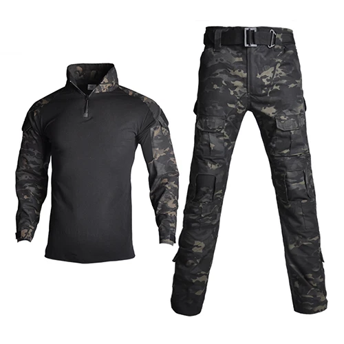 night camo S. ARCHON военный тактический камуфляж униформа набор мужской костюм армейская медицинская одежда для солдат наборы страйкбол боевые Рубашки Брюки карго - Цвет: night camo