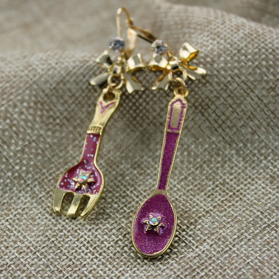 Fashion stud earrings 2014 New fashion and pure fresh quietly elegant 121021 contracted the spoon more elements | Украшения и