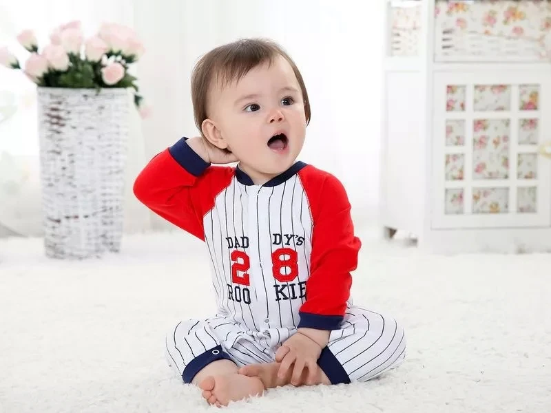 2018 New Winter Cotton Baby Clothes Girls Long Sleeves Bodysuit Boy Jumpsuit 9 colors 1 pcs Free shipping HB002 | Детская одежда и