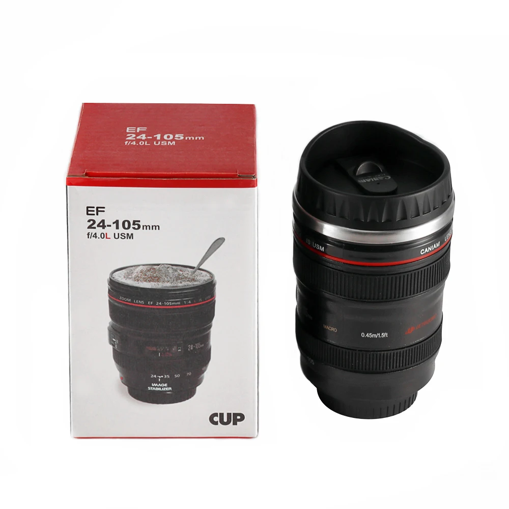 ABEDOE 1 шт. термос для объектива камеры Canon EF 24 105 мм кофейная кружка с крышкой из
