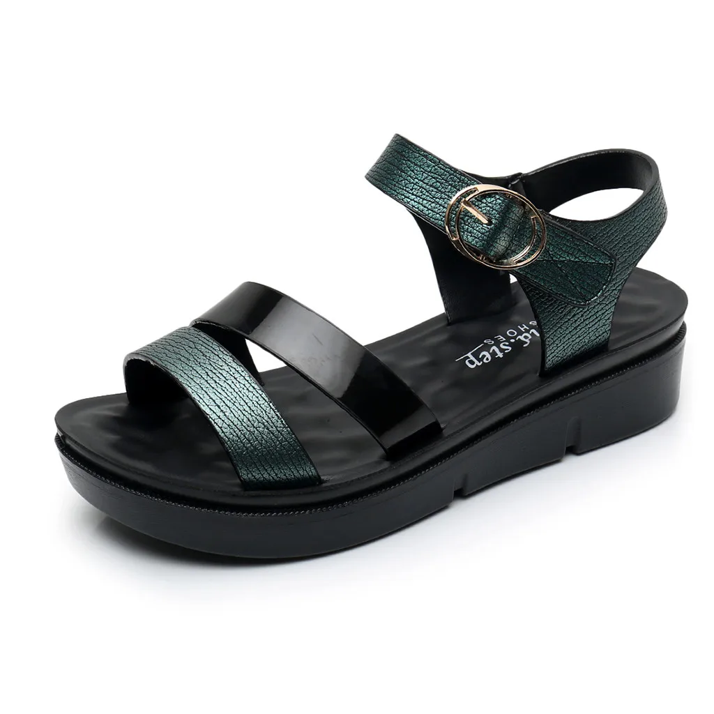 Сандалии SAGACE женские кожаные удобные босоножки на танкетке Уличная обувь модные