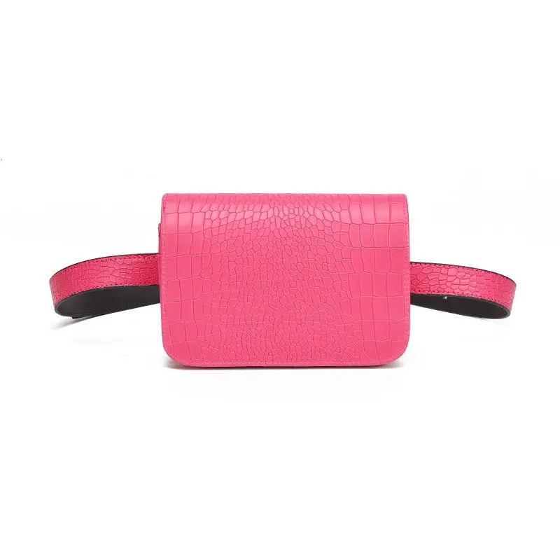 Rose Red Big SWDF винтажная Женская поясная сумка из искусственной кожи аллигатора, поясная сумка, поясная сумка для путешествий, поясная сумка, Женские поясные сумки, подходит для телефона 5,5 дюймов - Цвет: Rose Red Big