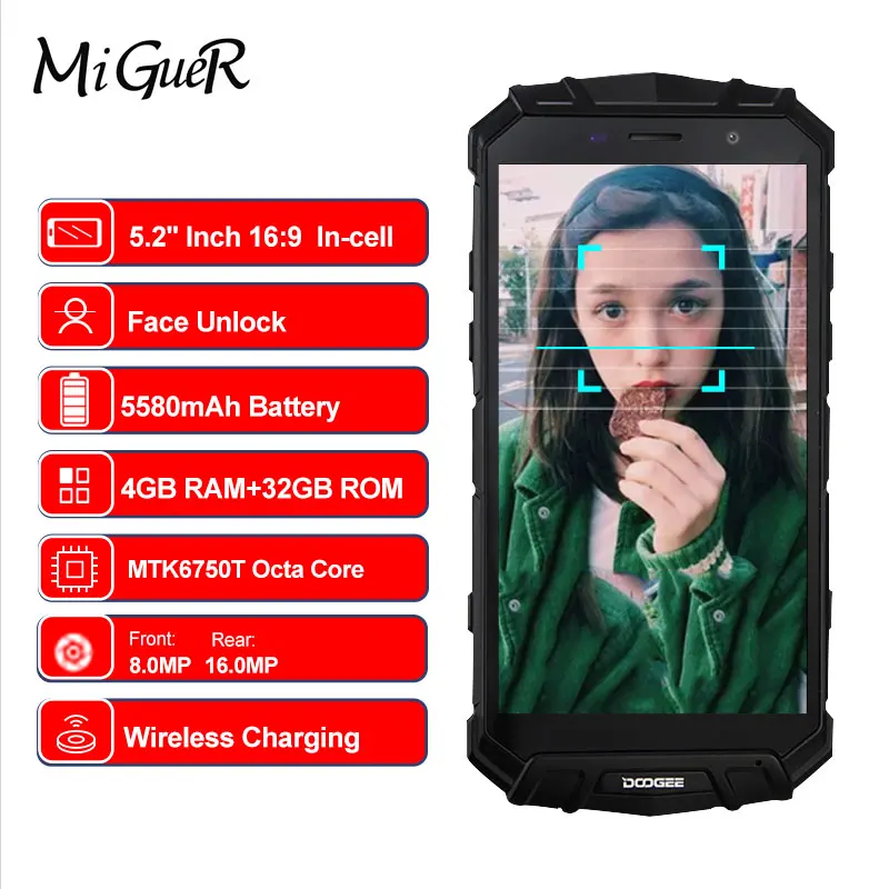Оригинальный DOOGEE S60 Lite IP68 Водонепроницаемый 5580 мАч мобильный телефон 5 2 ''FHD