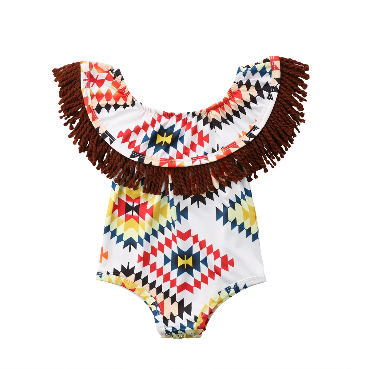 Pudcoco/Новинка Boho комбинезон с открытыми плечами и цветочной бахромой для