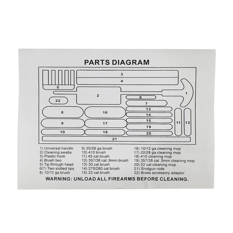 Aluminium Doos Koperen Staaf Dubbel-handvat Katoen Borstel Koperdraad Borstel Combinatie Set Cleaning Kit Tools