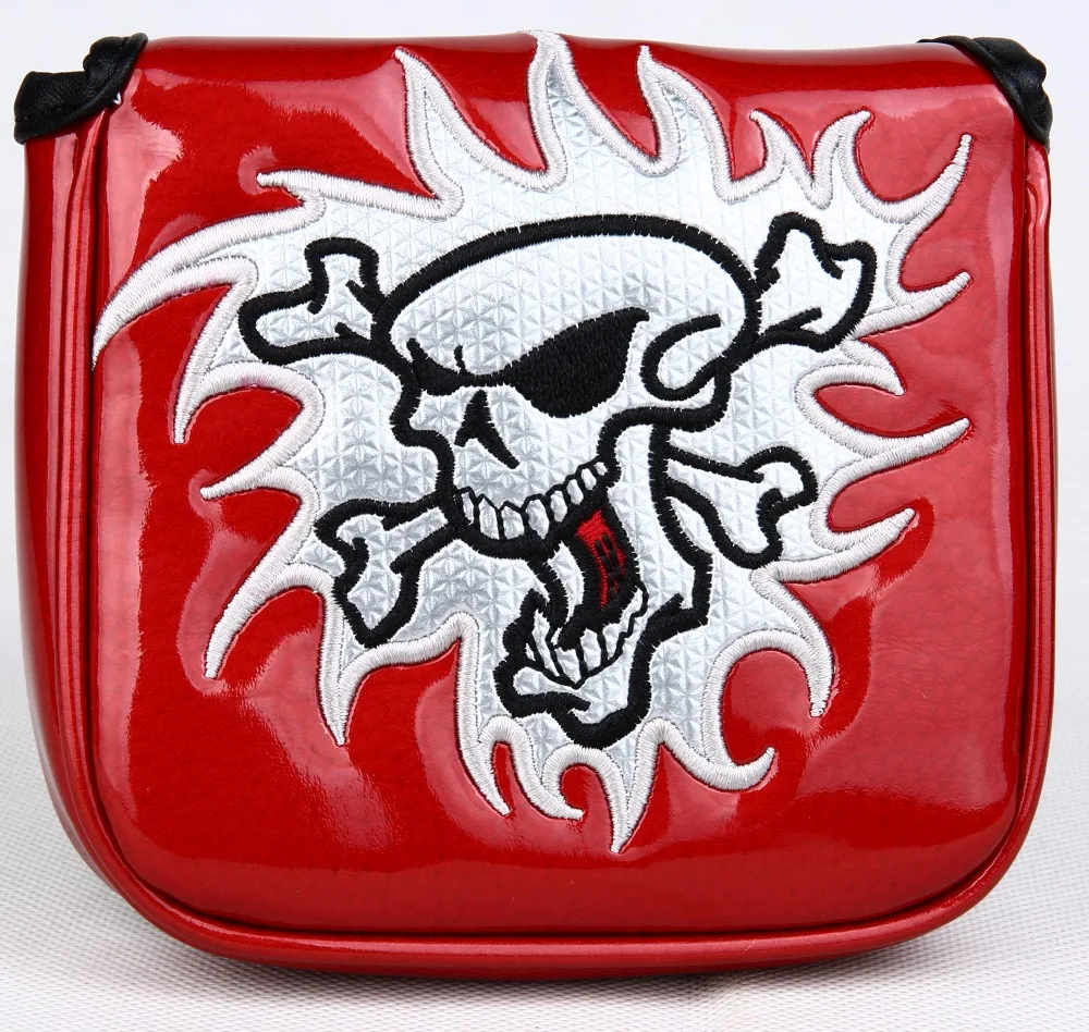 Новинка 1 шт. черные белые круглые накладки для клюшек в форме черепа гольфа