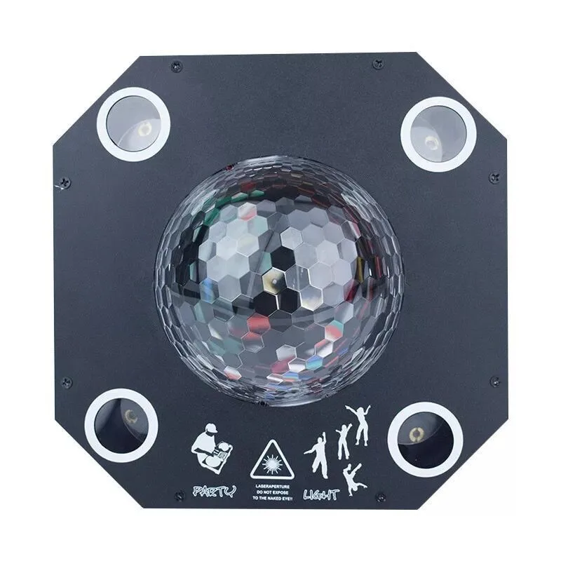 2X лазерный луч Gobo проектор Красный Зеленый лазер DJ RGB LED магический диско шар 120 в 1