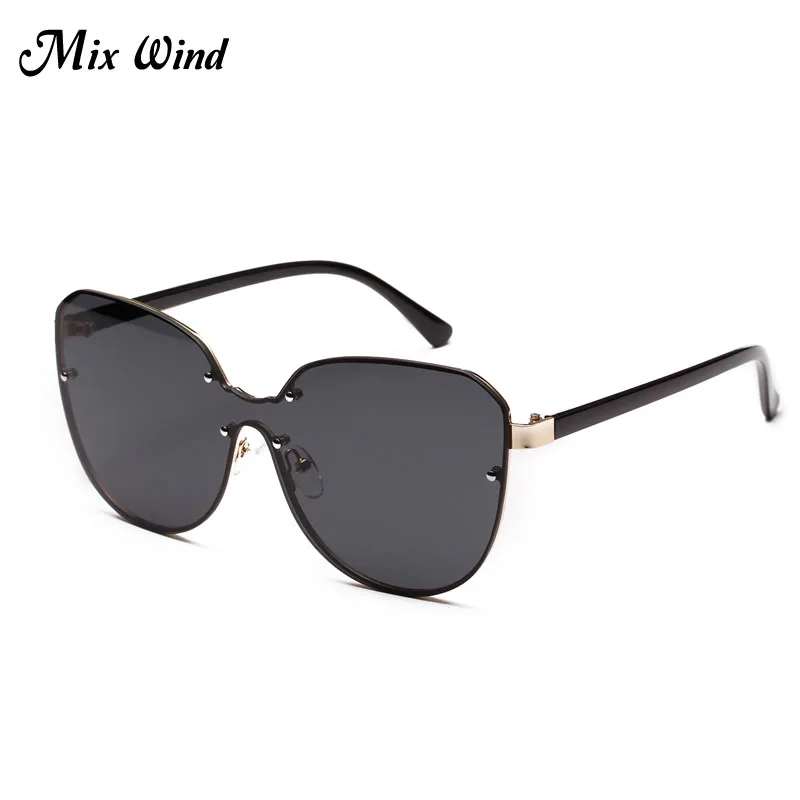 Mix Wind 2018 UV400 Women's Fashion Trend Rivet Sunglasses Women Style Piece Transparent Glasses | Аксессуары для одежды