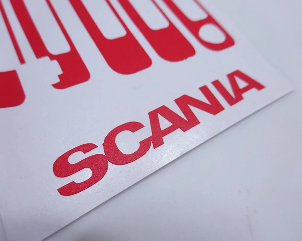 

New scania actros truck red grimace logo sticker decals for tamiya 1:14 scale rc scania r620 56323 r730 r470 tractor trailer