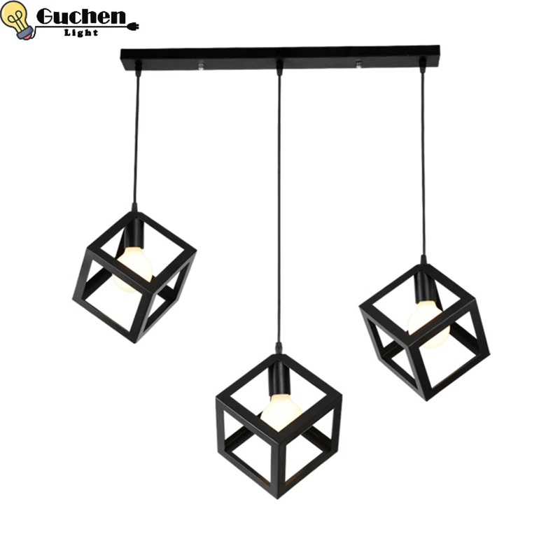 

Black iron Village pendant lamp single/multi-light designer hanglamp living room/loft/bedside/balcony/kitchen LED pendant lights