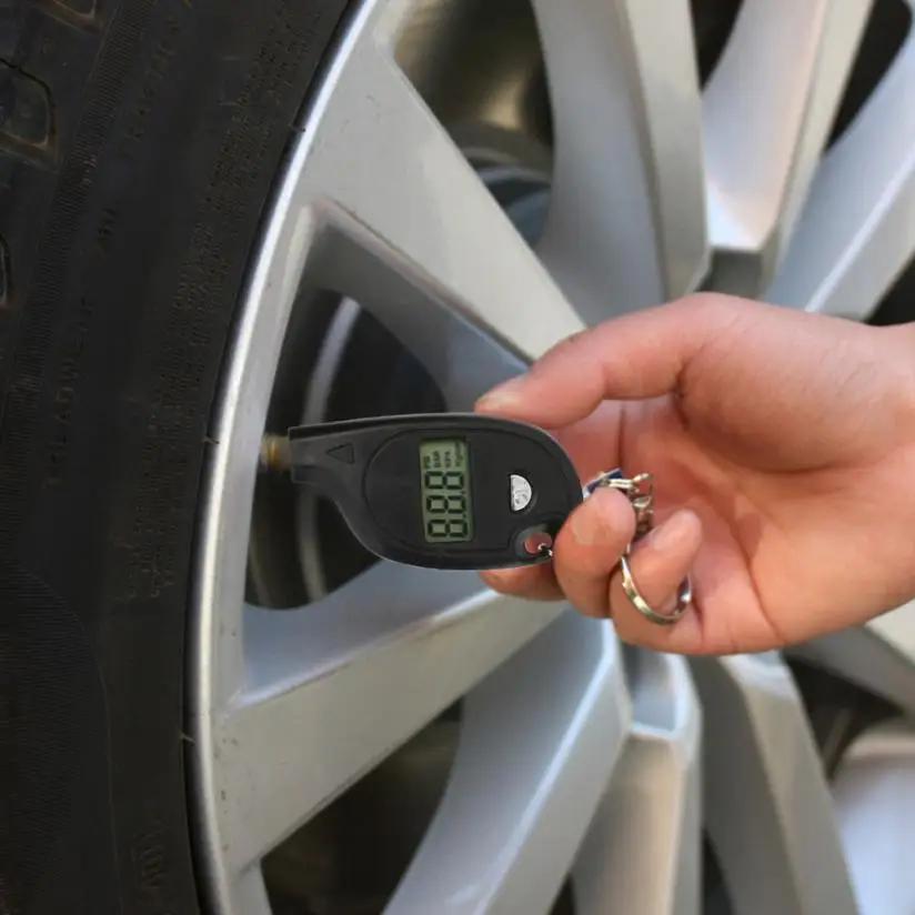 Car-styling Portable Keychain LCD Digital Tire Tyre Air Pressure Gauge Car Auto Tools 626 levert dropship | Автомобили и