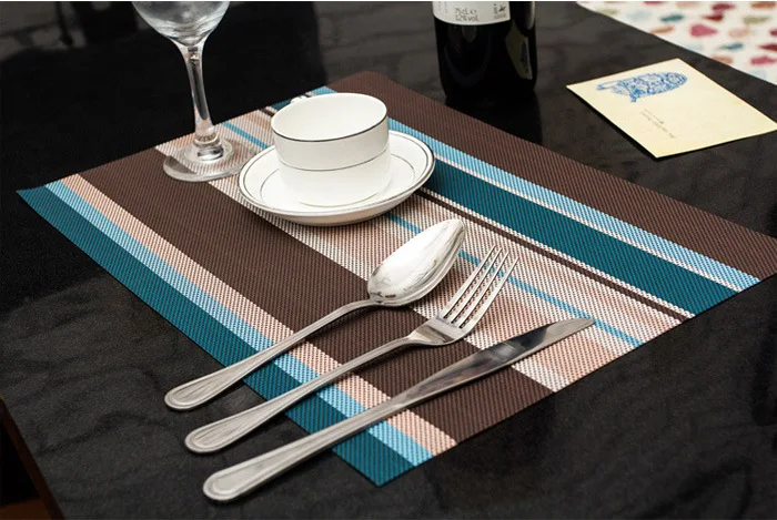 

4 шт./лот Рождественские салфетки из ПВХ коврик для бара Acessorios De Cozinha 30*45 см Набор ковриков на стол ELB 256