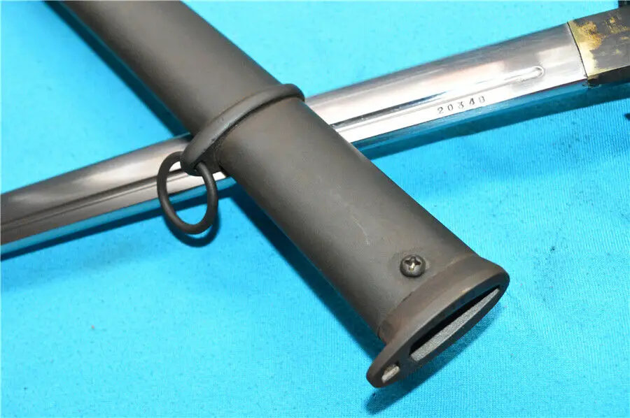 Military Japanese NCO Sword Samurai Katana Steel Sheath Matching Number Brass Handle