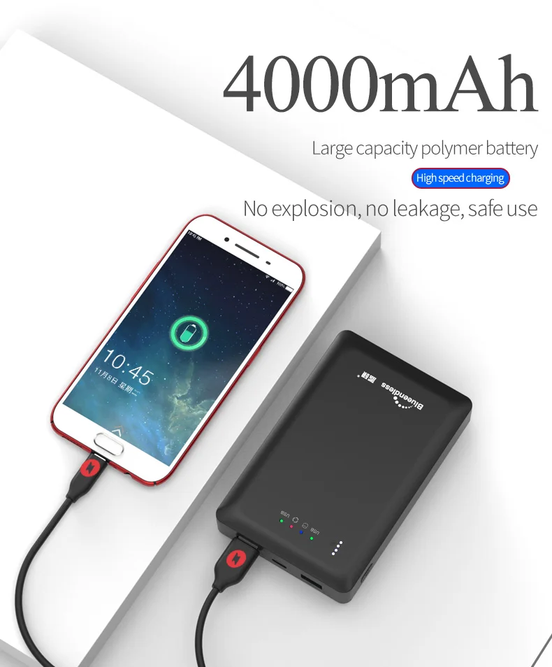 Внешний жесткий диск телефон Считывание данных в HDD непосредственно 4000 мАч банк питания ios/android TypeC и двойной USB 2,0 порт флэш-приводной удлинитель