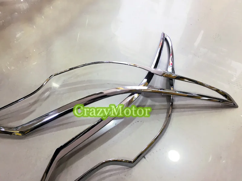 

For Toyota Fortuner AN160 2016-2019 Chrome Front Headlight Frame Cover Trim Car Styling