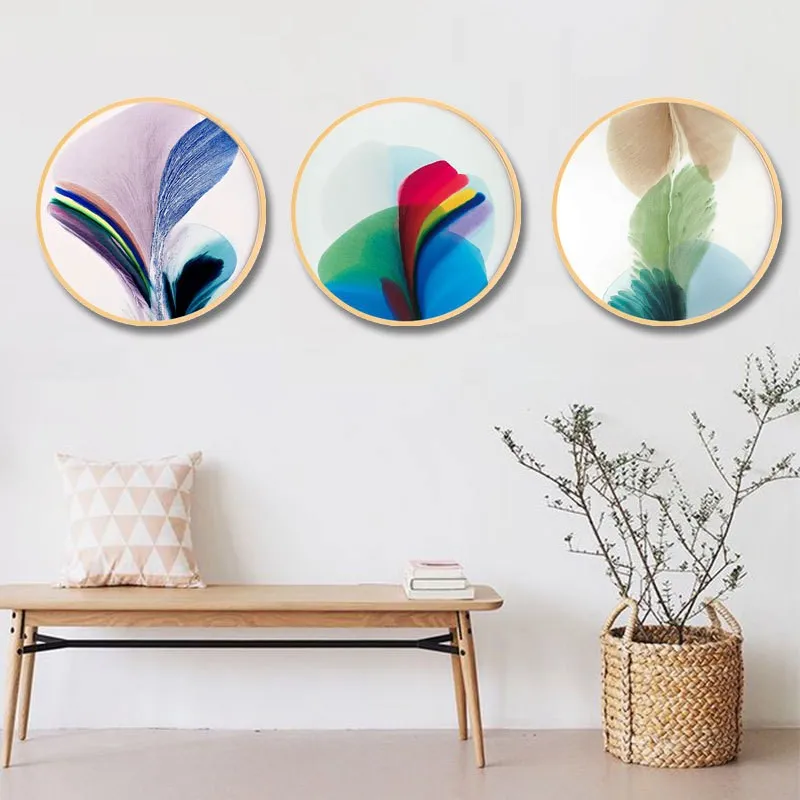 Круглая декоративная картина в китайском стиле для входа гостиницу гостиной