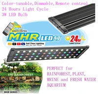 24 3660 90cm mhr coral reef cichlid plant freshwater aquarium aquatic pet led light lamp remote dimmable colorful time cycle