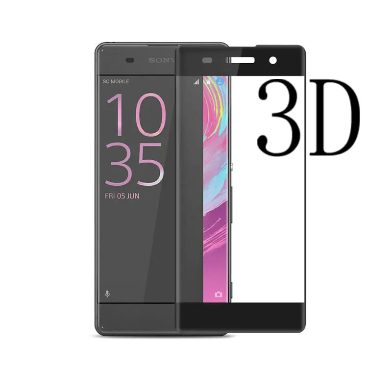3D изогнутое полное покрытие закаленное стекло Защита экрана для Sony Xperia XA Ultra Dual