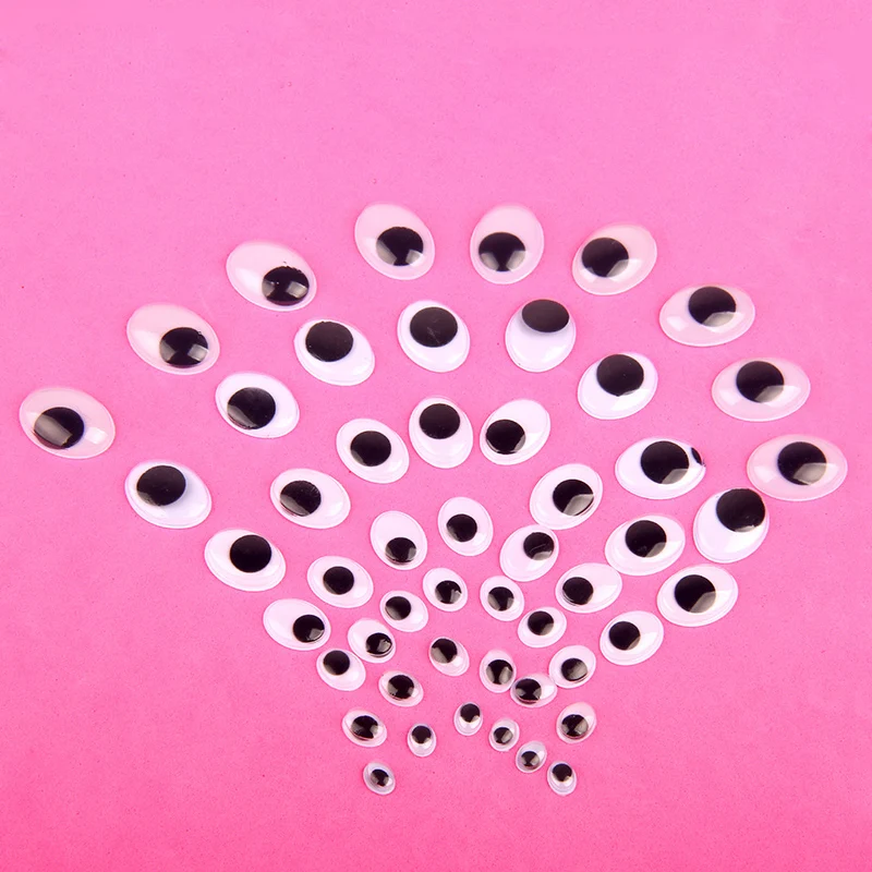 Коллекция 200 подвижные овальные игрушечные глаза для поделок пластиковые