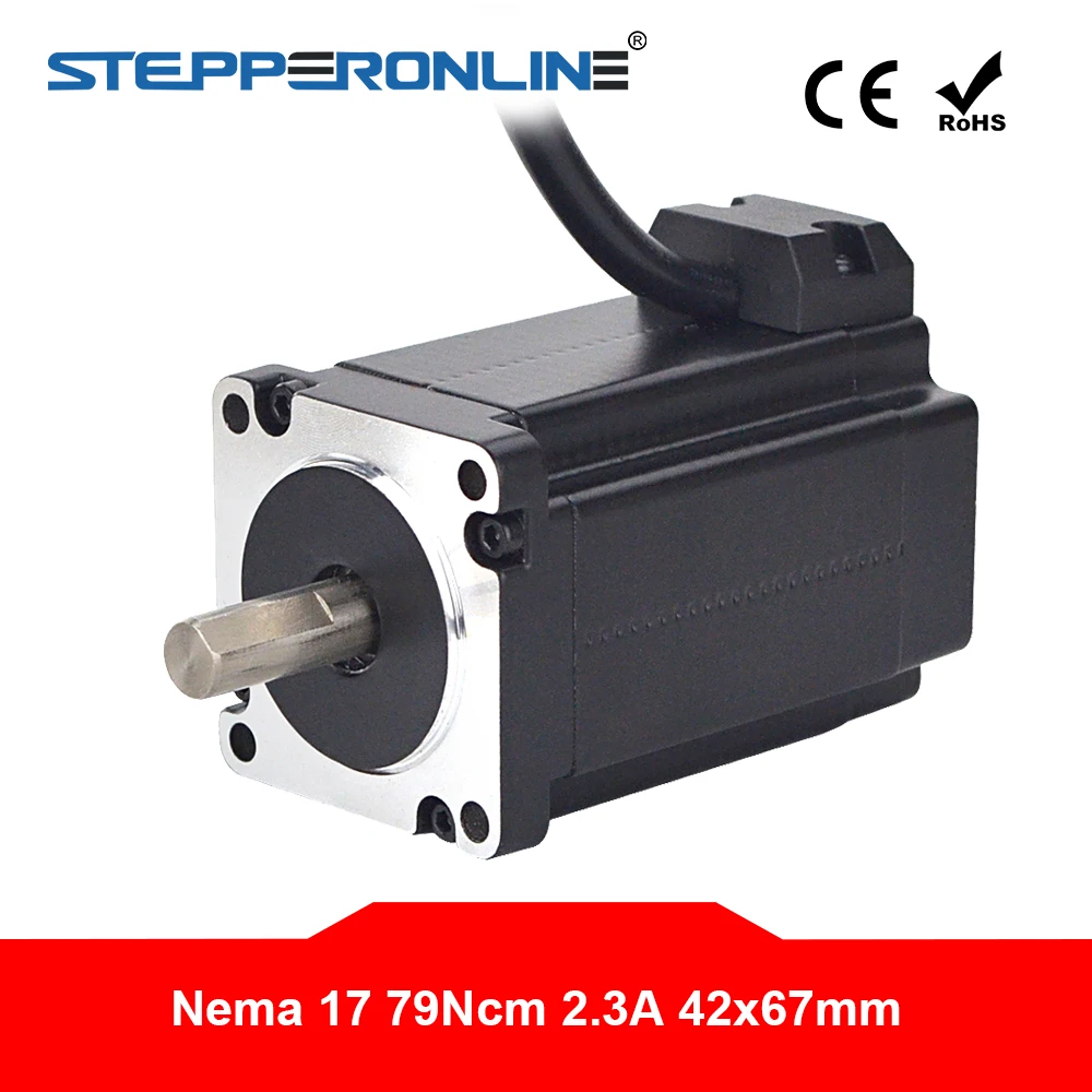 

NEW Nema17 Stepper Motor 1.8deg 79Ncm(111.896oz.in) 42 Motor 2.3A 42x42x67mm Nema 17 Step Motor 4-lead for CNC 3D Printer