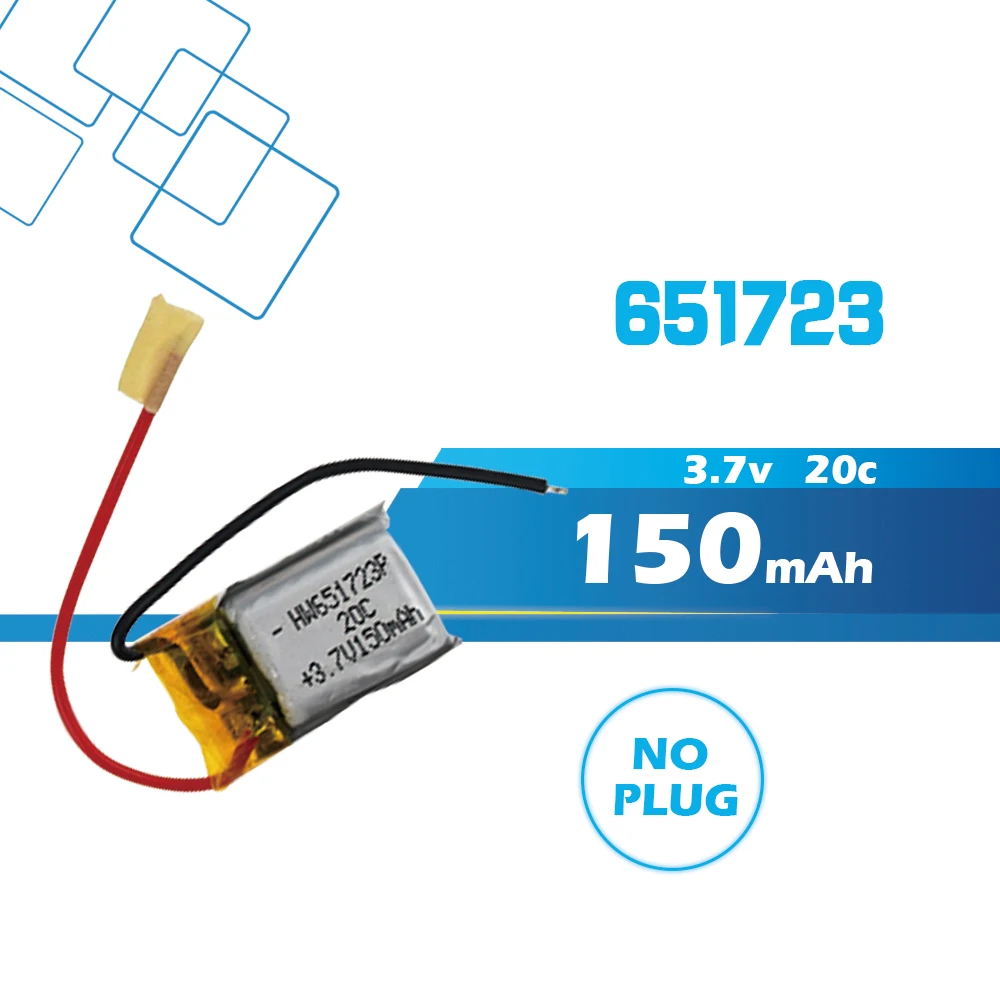 Литий ионный аккумулятор 651723 1 2 3 шт. 7 В 150 мА/ч для Syma S107 G Skytech M3 запасные части