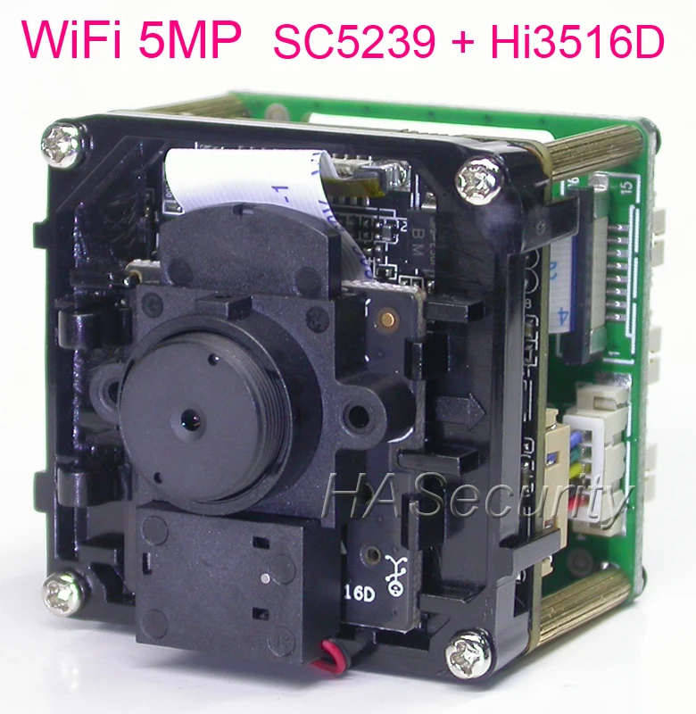 WiFi 5.0MP специальный 3 7 мм объектив H.265/H.264 1/1. 2 &quotSmartSens SC5239 + Hi3516D V100 IP CCTV камера Модуль