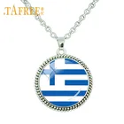 TAFREE Финляндия, Германия национальный флаг круглый кулон ожерелье Греция, Франция, Япония 26 стран флаг стиль цепи ожерелье s FG35
