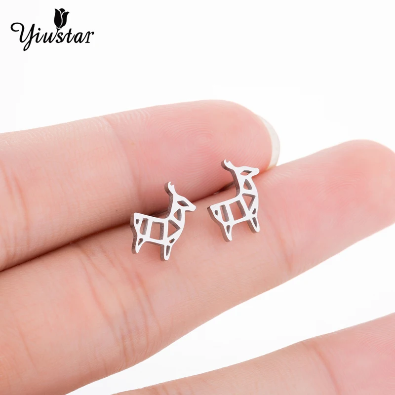 Yiustar 2021 для женщин Bijoux (украшения своими руками) ожерелье оригами олень серьги