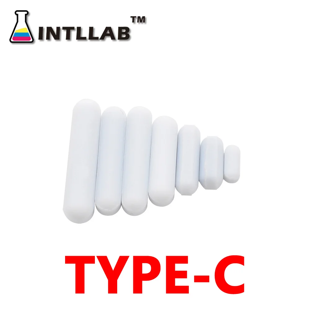 INTLLAB 7 шт смешанный размер PTFE магнитная мешалка мешалки - Цвет: TYPE C 7PCS