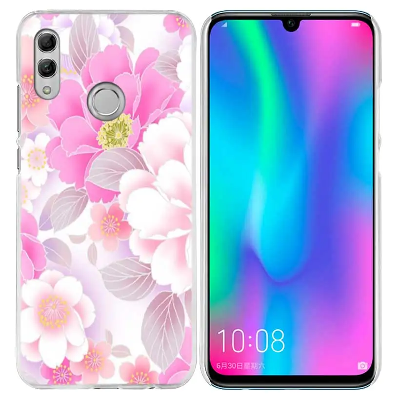 09 Красивый чехол с цветочным рисунком розы для huawei Honor 8X Y9 9 10 Lite Play 8C 8S 8A Pro V20 20i 10i Y6 Y7 жесткий Роскошный чехол для телефона из поликарбоната - Цвет: 09
