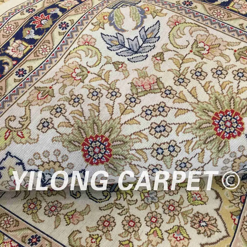 YILONG 9'x12' traditional persian design silk rug four seasons elegant carpet (QZT29A9x12) | Дом и сад