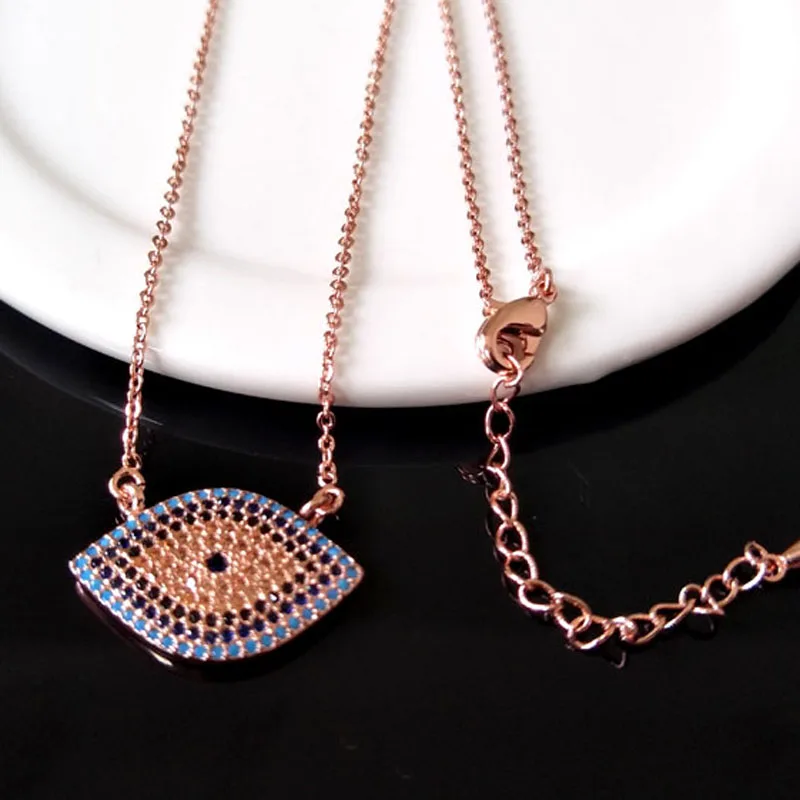 10 Pcs Turkish Style Evil Eye Double Bails Connector Necklace CZ zircon Micro pave crystal Charm Jewelry making for woman NK61 | Украшения
