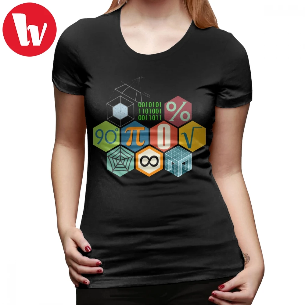 Однажды футболка Математика Футболка Модный XL Женская с короткими рукавами 100