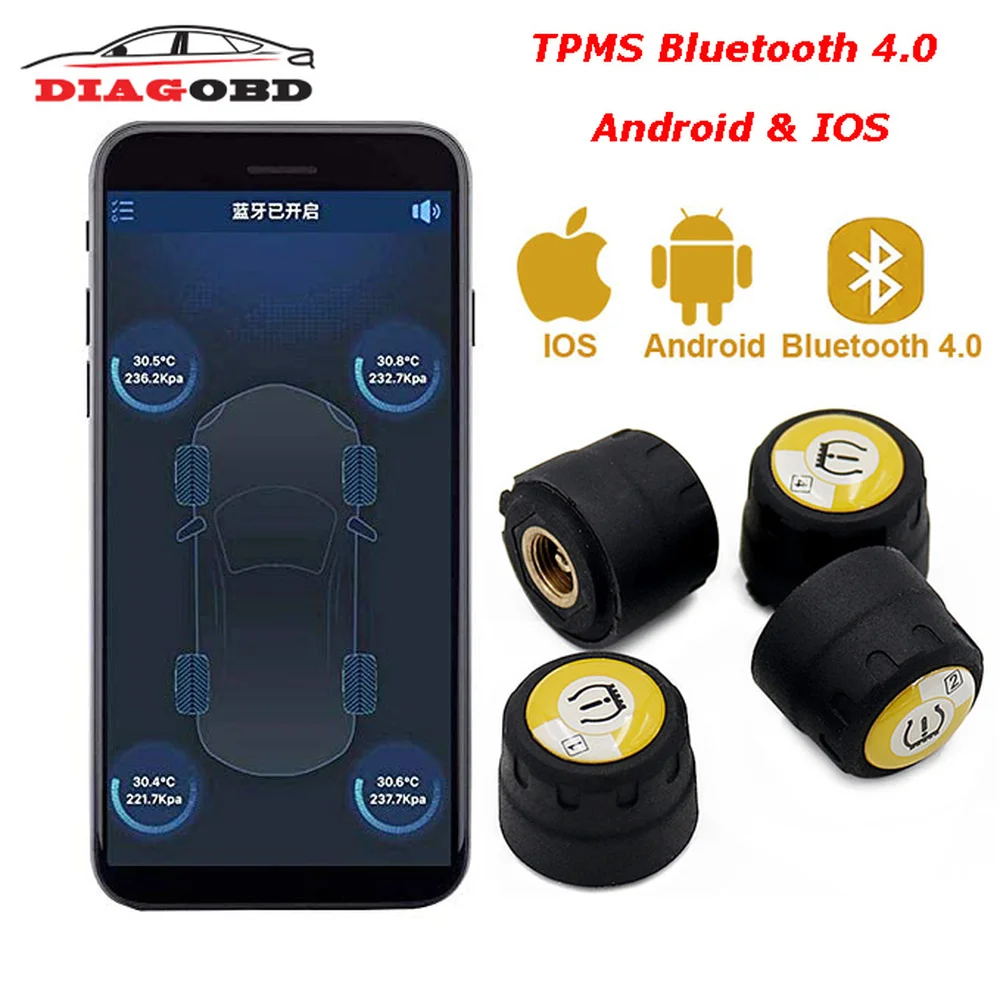 Новейший автомобиль TPMS Bluetooth 4 0 Android IOS система мониторинга давления в шинах шт.