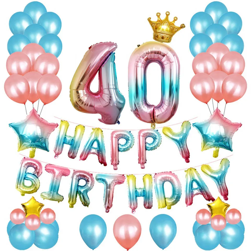 Tronzo 30th 50th 60th с днем рождения фотографический шар 32-дюймовая фольга радужная