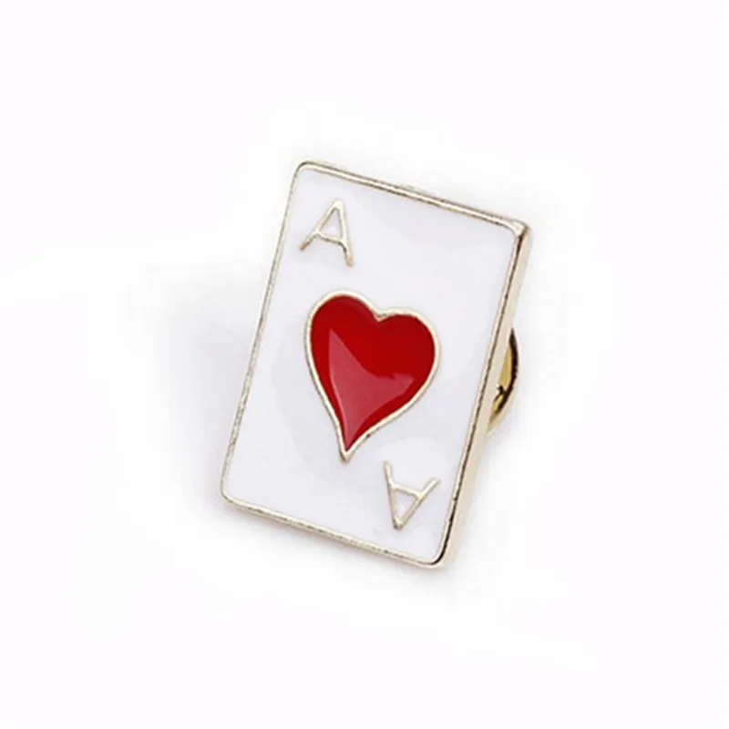 8pcs/lot Playing Cards Metal Poker Set Spade Club Pins Enamel Brooch Jewelry Brooches For Women lapel Pin Men Accessories CY001 | Украшения
