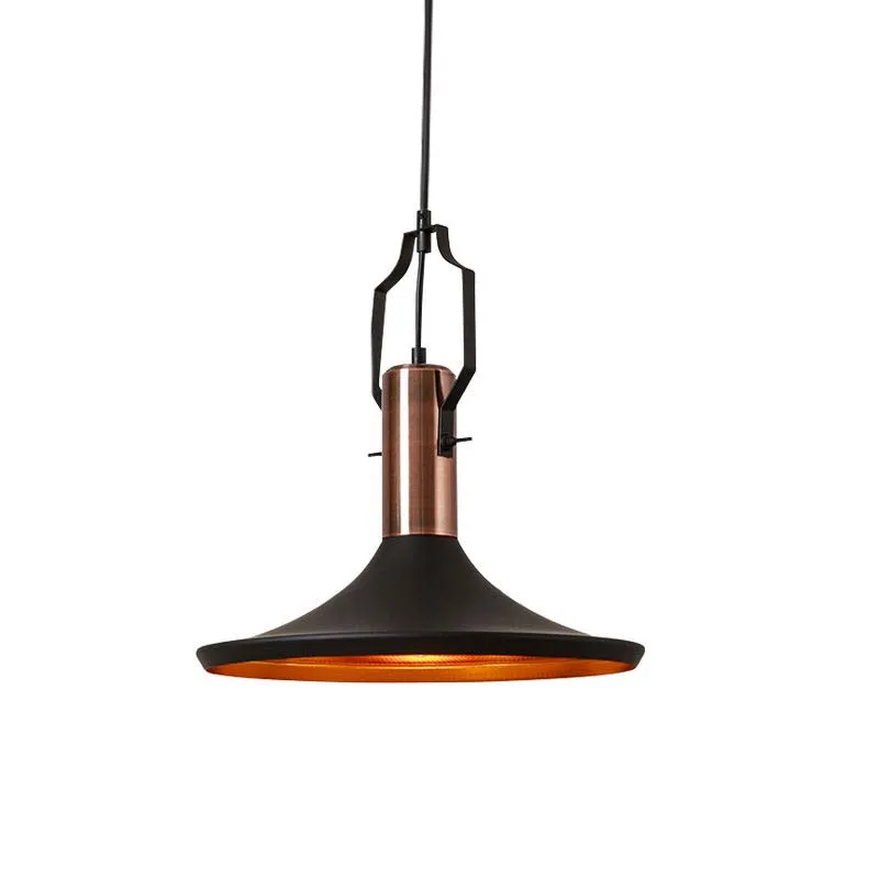 

IKVVT Modern Lustre Led Pendant Lights Black Metal / Hemp Rope / Solid Wood Models Vintage Light Dining Bedroom Hanglamp