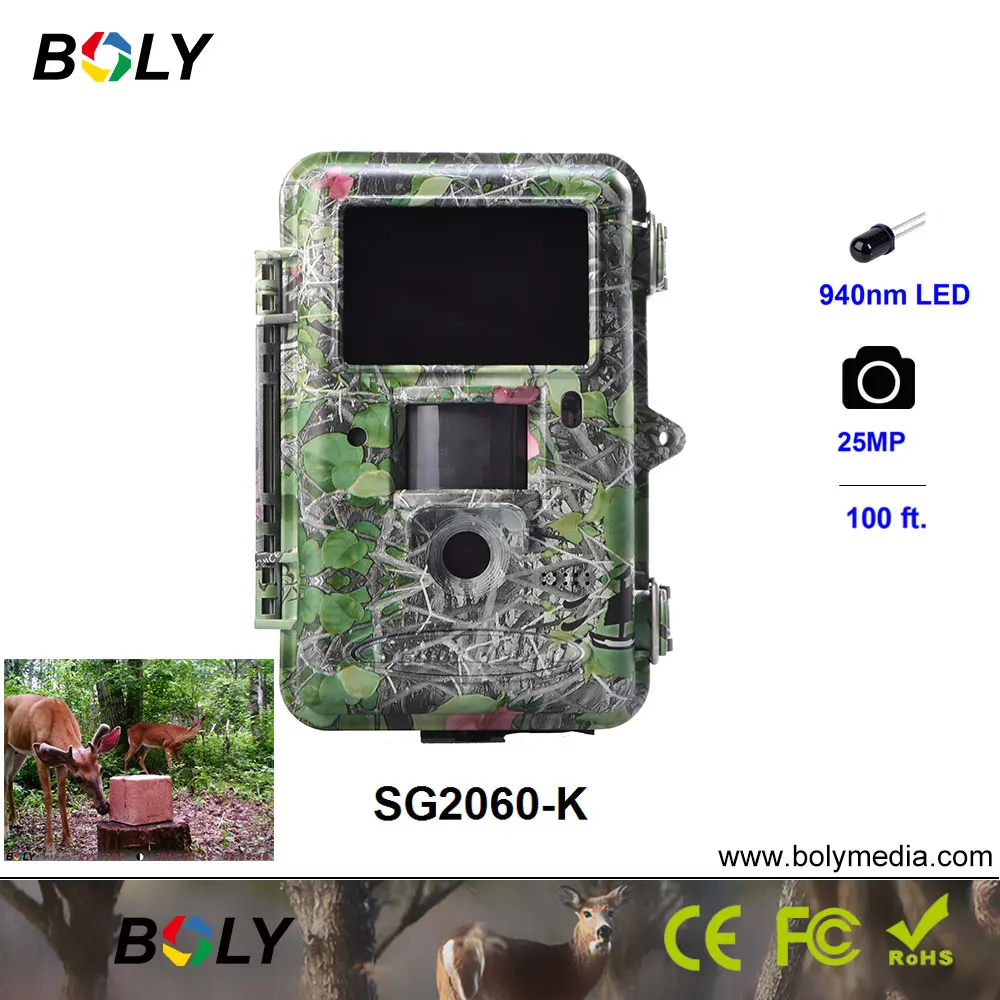 25MP ночное видение Boly 1080P охотничьи камеры Фото ловушка невидимые ИК LED 940nm игровые