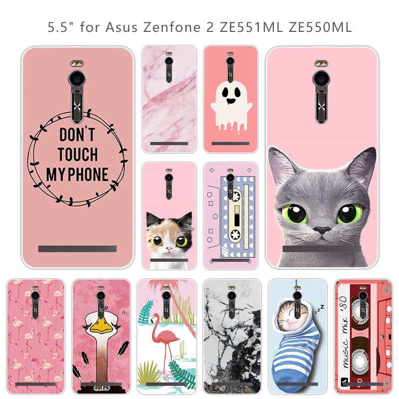 Мягкий силиконовый чехол для Asus Zenfone 2 ZE551ML ZE550ML розовый Для ZE551ML/Zenfone Deluxe |