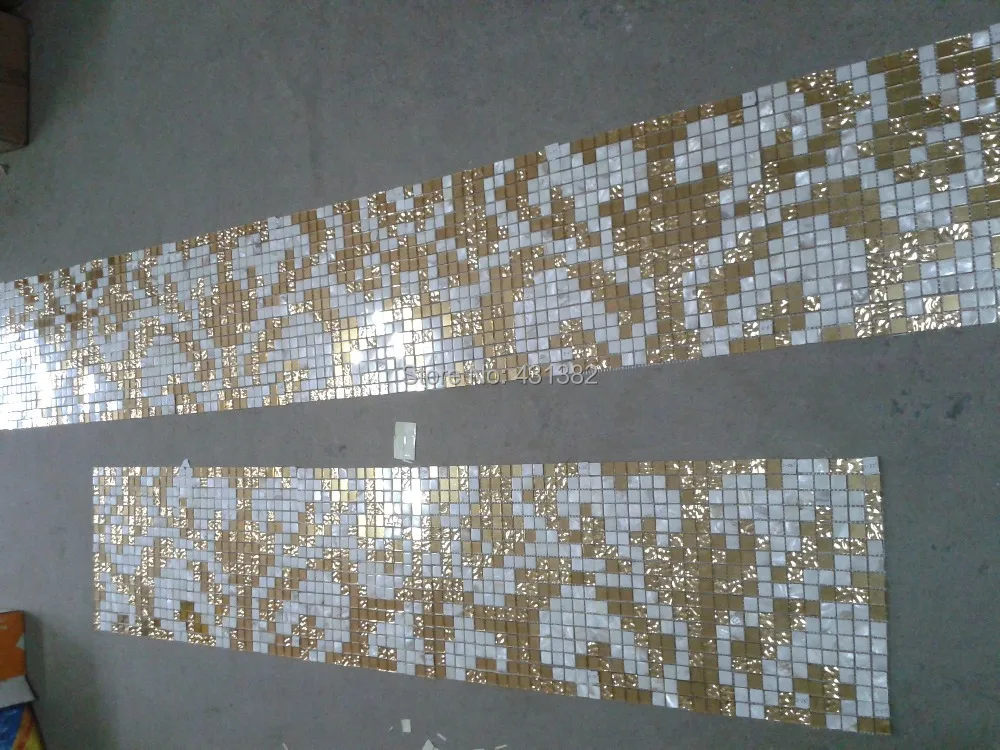 Бесплатная доставка мозаичная плитка сетка с швом Pteris рисунок домашнее