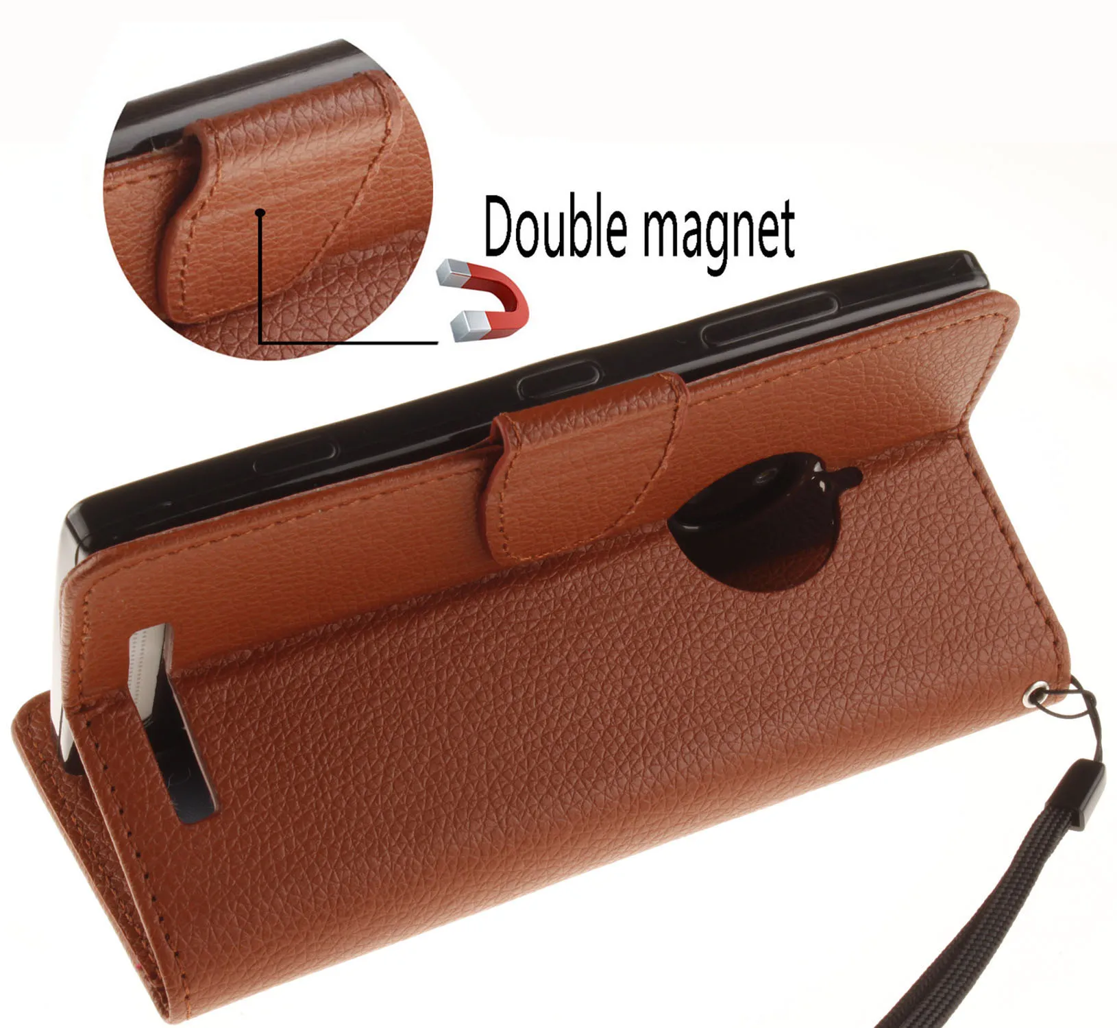 Мода личи полосы флип стенд бумажник телефон случае для Nokia Lumia 830 N830/930 N930 чехол |